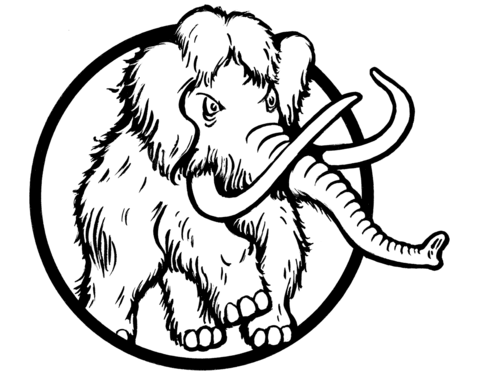 Hairy Mammoth Coloring Page